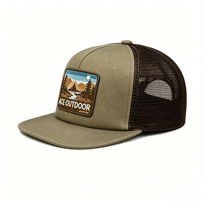 Light Olive Green topi truk dengan tepi melengkung warna disesuaikan sempurna untuk seragam tim merek perusahaan dan pakaian kasual