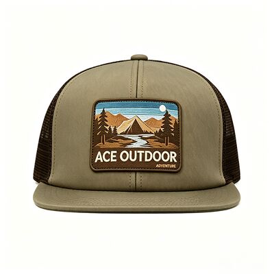 Light Olive Green topi truk dengan tepi melengkung warna disesuaikan sempurna untuk seragam tim merek perusahaan dan pakaian kasual