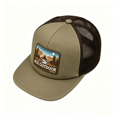 Light Olive Green topi truk dengan tepi melengkung warna disesuaikan sempurna untuk seragam tim merek perusahaan dan pakaian kasual