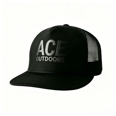 Screen Printing Logo 5 Panel Trucker Cap Unisex Nyaman Pas Ideal Semua Musim Adjustable Rambut Ringan