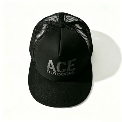 Screen Printing Logo 5 Panel Trucker Cap Unisex Nyaman Pas Ideal Semua Musim Adjustable Rambut Ringan