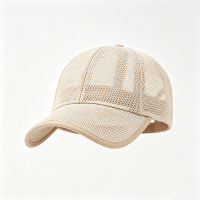 Topi Bisbol 6 Panel Profil Tinggi Kain Bernapas Perawatan Cuci Tangan Krem Menjaga Kepala Tetap Dingin Selama Aktivitas Fisik