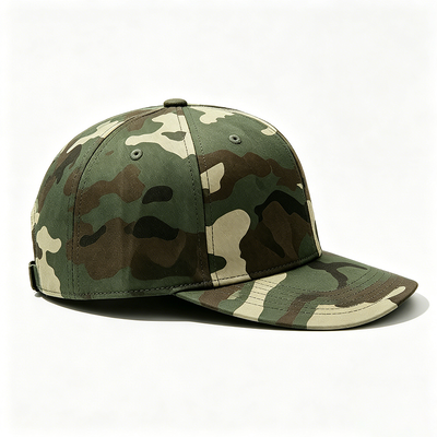 Constructed Shape 6 Panel Trucker Cap with Curved Visor and Plastic Snapback Closure for Adjustable Fit