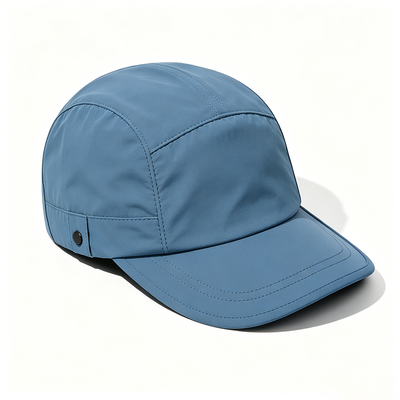 Customized Eyelets 5 Panel Camper Hat dengan Sports Mesh Sweatband dan Breathable Mesh untuk Kegiatan Luar Ruang