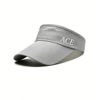 Topi pelindung matahari tipe tali yang dapat disesuaikan terbuat dari 100 persen poliester, ideal untuk lari, golf, tenis, dan olahraga luar ruangan lainnya