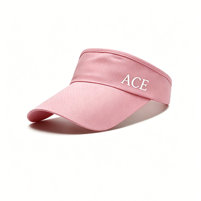 Topi pelindung matahari tipe tali yang dapat disesuaikan terbuat dari 100 persen poliester, ideal untuk lari, golf, tenis, dan olahraga luar ruangan lainnya