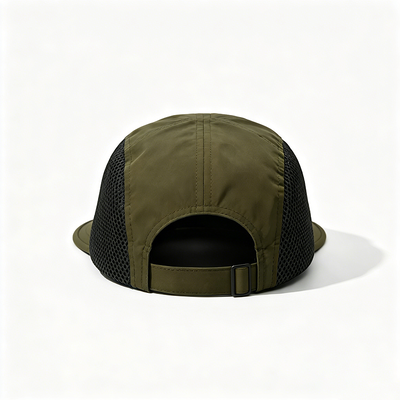 Topi 5 Panel Camp Cap Kustom Cepat Kering Cocok untuk Berbagai Aktivitas Luar Ruangan Termasuk Mendaki, Berkemah, dan Lari