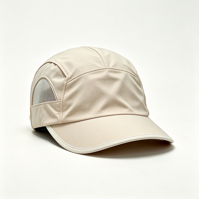 Topi Camper 5 Panel Curved Brim dengan jahitan kontras Pakaian kepala tahan lama dan nyaman untuk gaya hidup aktif