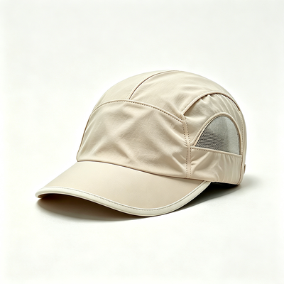 Topi Camper 5 Panel Curved Brim dengan jahitan kontras Pakaian kepala tahan lama dan nyaman untuk gaya hidup aktif