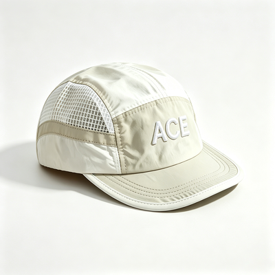 5 Panel Camper Hat Dengan Hook dan Loop Strap Penutupan dan Kontras jahitan Ideal untuk hiking dan berkemah