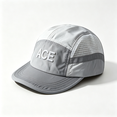 5 Panel Camper Hat Dengan Hook dan Loop Strap Penutupan dan Kontras jahitan Ideal untuk hiking dan berkemah