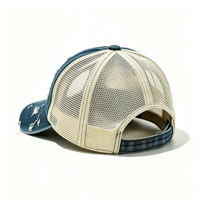 High Profile 6 Panel Trucker Cap dengan kain katun ideal untuk kegiatan luar ruangan mode kasual dan merek tim