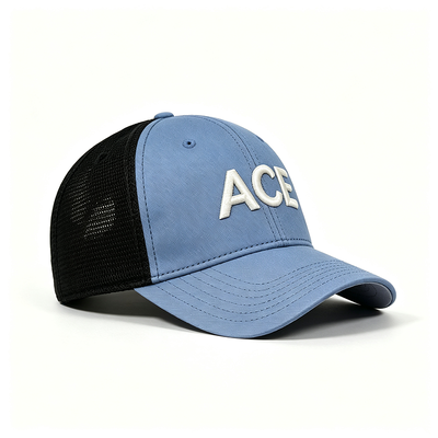 Polyester 6 Panel Trucker Cap Trendy Trucker Style Mesh Back Snapback Hat Dirancang untuk Outdoor dan Casual Wear
