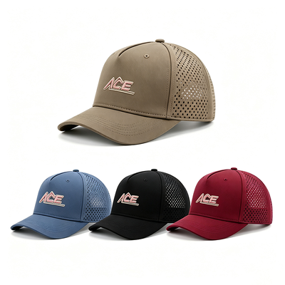 Unisex enam panel topi bisbol dengan 6 eyelets bernapas desain ringan sempurna untuk olahraga casual wear dan sehari-hari