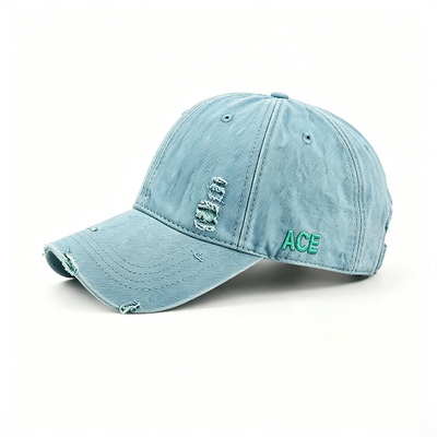 Topi Olahraga Ayah 100% Katun Twill dengan Tali yang Dapat Disesuaikan dan Bordir Datar untuk Kenyamanan Pas