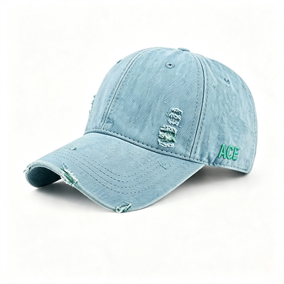 Topi Olahraga Ayah 100% Katun Twill dengan Tali yang Dapat Disesuaikan dan Bordir Datar untuk Kenyamanan Pas