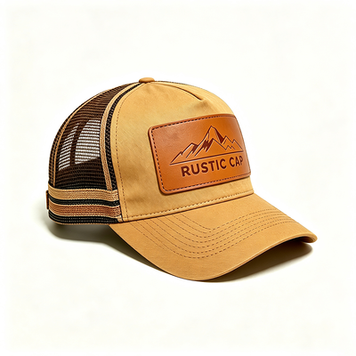 6 Panel Konstruksi Trucker Mesh Cap Featuring Breathable Mesh Back Adjustable Snap Closure Ideal untuk acara dan seragam