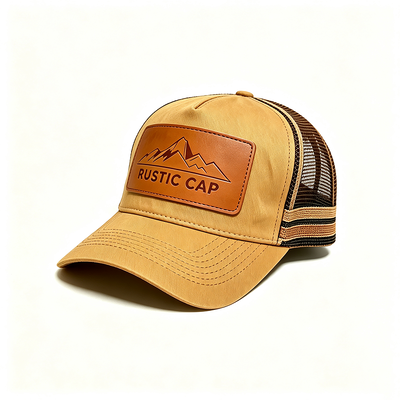 6 Panel Konstruksi Trucker Mesh Cap Featuring Breathable Mesh Back Adjustable Snap Closure Ideal untuk acara dan seragam