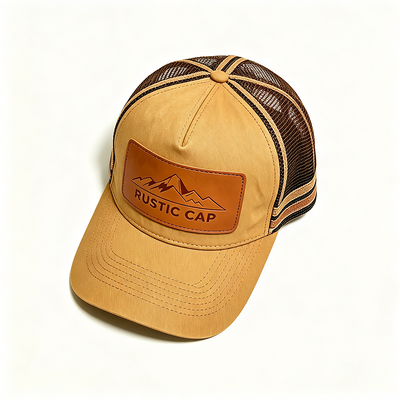 6 Panel Konstruksi Trucker Mesh Cap Featuring Breathable Mesh Back Adjustable Snap Closure Ideal untuk acara dan seragam
