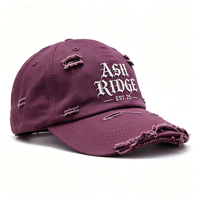 Distressed Breathable Lightweight Sports Dad Hat Raised Embroidery Hand Washable Ideal for Casual Wear Outdoor Enthusiasts