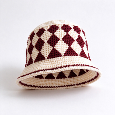 Kain katun Lining Fishing Bucket Hat Daur Ulang Kain Ramah Lingkungan Cocok untuk memancing Hiking Camping