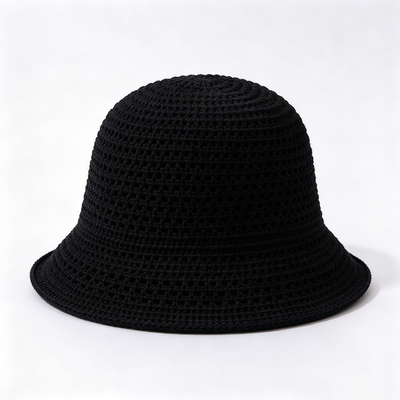 Topi Bucket Rajut Applique Bunga 3D Pengalaman 20 Tahun Dibuat Dengan Benang Katun Cocok Untuk Perjalanan Pantai Sehari-hari Streetwear