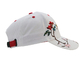 Topi Baseball Bordir Bunga / Burung, Topi Baseball Kanvas Katun Putih