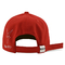 Berkualitas baik merah 6 panel topi melengkung sublimasi topi merah