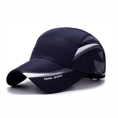 Outdoor 5 Panel Running Hat, Dryfit Kain Topi Musim Panas Lipat Untuk Olahraga