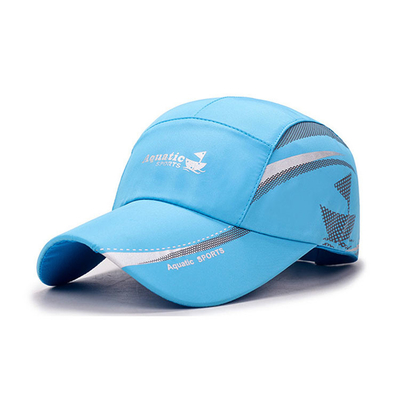 Outdoor 5 Panel Running Hat, Dryfit Kain Topi Musim Panas Lipat Untuk Olahraga