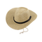 Rajutan Musim Panas Koboi Topi Jerami modis Dengan Logo Bordir