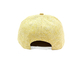 Topi Snapback penuh datar kuning serat tanaman kering dan bernapas cocok untuk musim panas