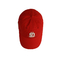 Sublimasi Wol Baseball Topi Ayah Olahraga Dengan Logo 3d Bordir Merah