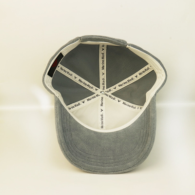 Bsci Plush Dewasa 6 Panel Baseball Cap Dengan Patch Kulit ODM OEM