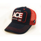 Pabrik BSCI 3d bordir topi trucker snap kembali topi bola jala