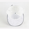 Mode Putih Flat Bill 5 Bintik-bintik Panel Topi Disesuaikan 3D Karet Logo Hip Hop Cap Untuk Pria