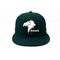 Topi Snapback Hip Hop hijau tua yang disesuaikan, Flat Brim 100% Cotton