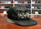 Customized Design black embroidery the beat of music logo Sports Snapback Hats Caps