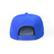 Topi Snapback Biru Topi Adjustable 7 Lubang Plastik Kembali Penutupan Sutra Mencetak Pada Panel