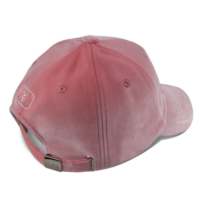 Polyester Peach Skin 6 Panel Baseball Cap Dengan Tali Sendiri