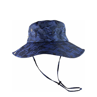 Musim Panas Unisex Cetak Logo 56CM Fisherman Bucket Hat
