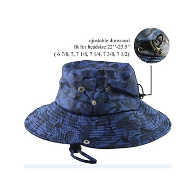 Musim Panas Unisex Cetak Logo 56CM Fisherman Bucket Hat