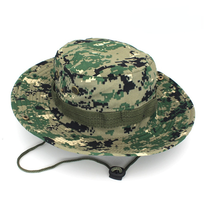 Boonie Military Camouflage Mesh Bucket Cap Untuk Berburu Hiking Climbing