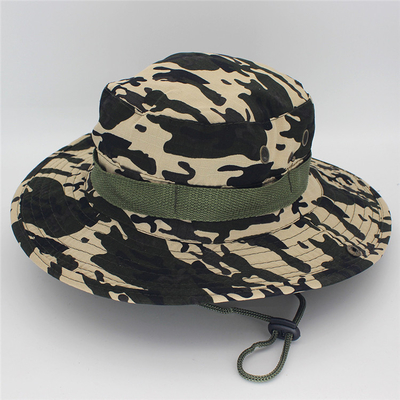 Boonie Military Camouflage Mesh Bucket Cap Untuk Berburu Hiking Climbing