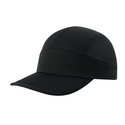 Pria Performa cepat kering topi berlari Custom Ringan Gray Nylon Mesh Sports Caps