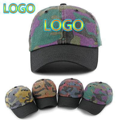Topi Bisbol Berwarna-warni Katun yang Dapat Disesuaikan Berkualitas Tinggi Grosir 6 Panel Topi Bisbol dengan Logo
