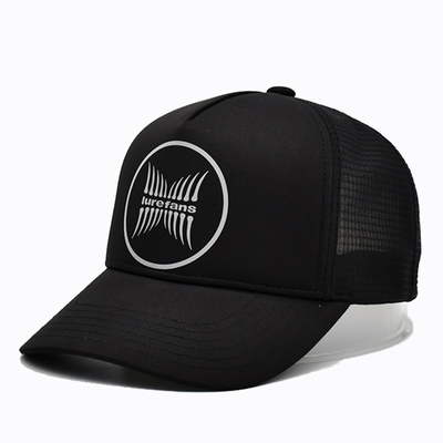 Black Sublimation Lima Panel Trucker Hat Custom Fashion Mesh Snapback 5 Panel Trucker Cap