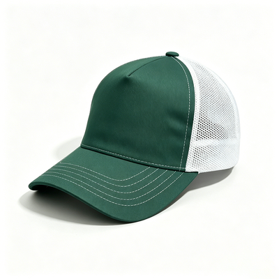 Oem Menawarkan 5 Panel Trucker Cap awet 5 Panel Desain Mesh Back Trucker Hat Ideal untuk pakaian kasual dan acara perusahaan