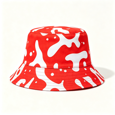 Topi Bucket Katun Poliester Pinggiran Lebar Topi Nelayan Sablon Topi Matahari Outdoor Untuk Berkemah Hiking Pantai Perjalanan